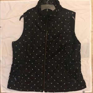Polka dot puffer vest